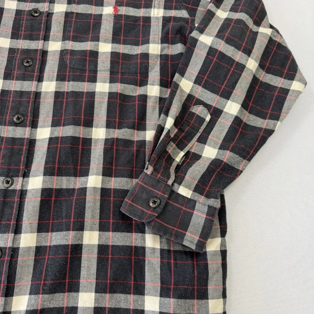 Ralph Lauren Polo Sport Sportsman Men's Flannel‎ Shirt Plaid Multicolor Medium